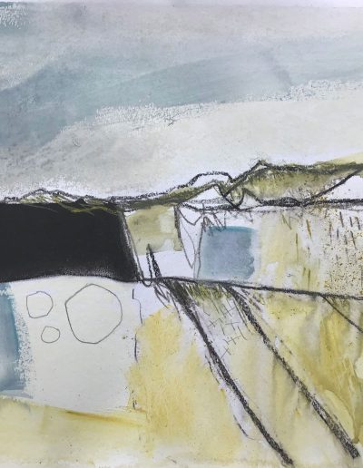 Jacqueline Quinn, 'Danelaw', 30x30cms, Watercolour & Mixed Media
