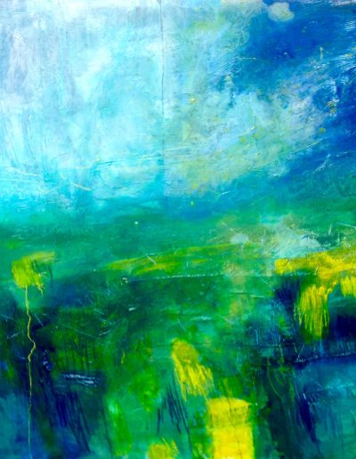 Jacqueline Quinn, 'Hillside', 40x40cms, Acrylic on Board