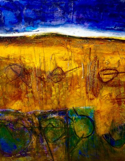 Jacqueline Quinn, 'Hillside Fort', 30x30cms, Acrylic on Board