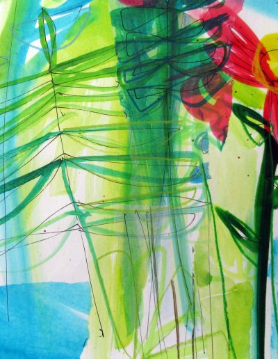 Jacqueline Quinn, 'Leaf', 40x40cms, Monoprint, Mixed Media & Chine Colle