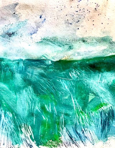 Jacqueline Quinn, 'Lilsburn', 35x35cms, Watercolour & Mixed Media