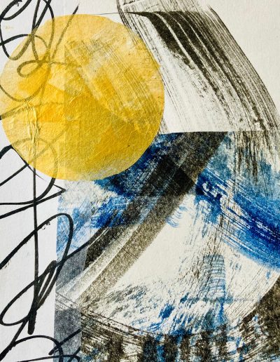 Jacqueline Quinn, 'Mystery', 25x25cms, Monoprint & Chine Colle.