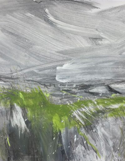 Jacqueline Quinn, 'Sparty Lea', 30x30cms, Watercolour & Mixed Media