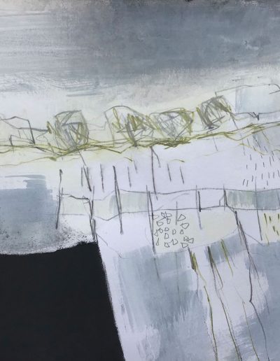 Jacqueline Quinn, 'Towards Alston', 30x30cms, Watercolour & Mixed Media