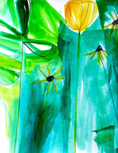 Jacqueline Quinn, 'Yellow', 40x40cms, Monoprint, Mixed Media & Chine Colle